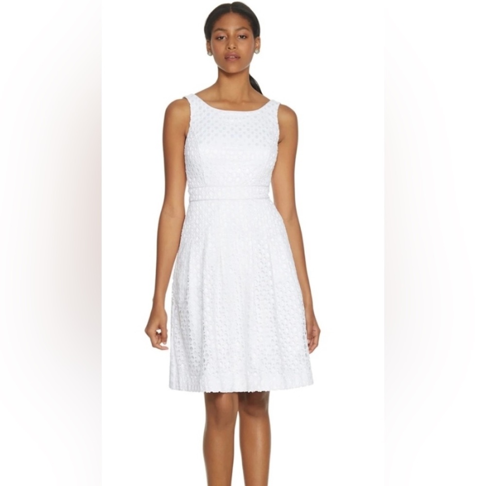WHBM Eyelet Lace Fit and Flare Dress Size 12